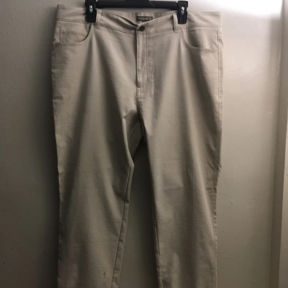 PETER MILLAR Mens EB66 Performance  Pants SIZE 38 x 32 Cream/Ivory